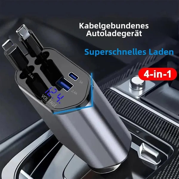 120W retractable car charger product view